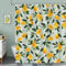 Bonhause Duschvorhang Zitronen Grüne Blätter Duschvorhänge 180 x 200 cm Anti-Schimmel Wasserdicht Polyester Stoff Waschbar Bad Vorhäng für Badzimmer mit 12 Haken