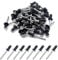 BESTYCHAO 100 Remaches ciegos de aluminio de 6.4 mm x 12.7 mm, remache abierto de extremo abierto, paquete de 100(Negro)