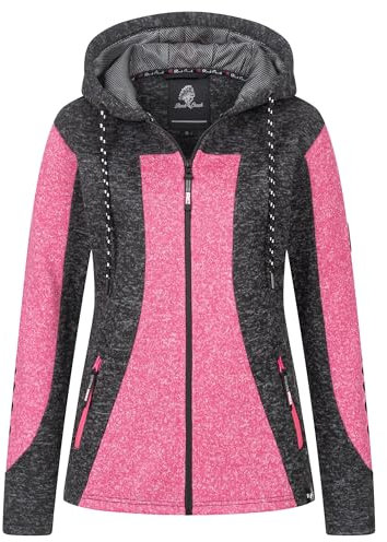Rock Creek Damen Jacke Fleecejacke Übergangsjacke Windbreaker Fleece Jacken Outdoorjacke Stehkragen Damenjacke Melange Fleecejacke Sweatjacke Pullover D-504 Pink S