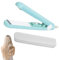 2 en 1 Plancha de Pelo,Mini Plancha de Pelo,Plancha de Pelo Profesional,Placas Cerámicas,Plancha de Pelo Portátil para Cabello Rizado,Cabello Liso,Calentamiento Rápido (Azul)