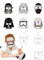 TOPWAYS 18 Stück Ausmalen Masken zum, zum bemalen, Geburtstag Deko Charakter Masken Passen Cosplay Halloween Maskerade Kindergeburtstag Partyzubehör