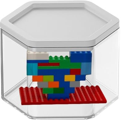 Klarsichtbox zur Präsentation,Anime-Figuren-Vitrine, -Figuren-Display-Box, Stapelbare, durchsichtige Aufbewahrungskörbe mit Deckel für Schreibtische, Schlafzimmer, Theken