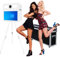 WideMeet Spiegel Photo Booth Machine Magic Mirror Shell mit 21,5 Zoll LCD Touchscreen Kamera Selfie Photobooth für Hochzeiten Partys Events (Weiße Maschine, 54,6 cm Photo Booth Maschine)