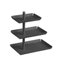 Lxoraziy 3 Niveles Tier Snack Plate Torre de árbol Magdalena de Metal y Postre Soporte de Exhibición, Soporte para Tartas Rotación de 360°, para Tartas, Dulces, Frutero, Pasteles (Negro)