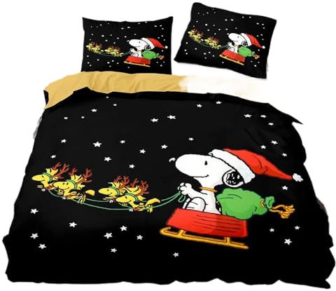 CHENGHUO Bettwäsche-Set,Bettbezug 135 X 200,Kopfkissenbezug 80 X 80,Kinderbettwäsche Oopy,Reißverschluss & Maschinenwaschbar, Bettwäsche Für Kinder (A,155x220cm+80x80cmx1)