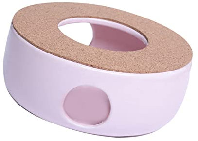 LABRIMP 1stück Kerntyp Teewärmer Keramikstövchen Rosa Dekorativer Teekesselwärmer Mit Belüftungsdesign Geeignet Für Zuhause Und Büro