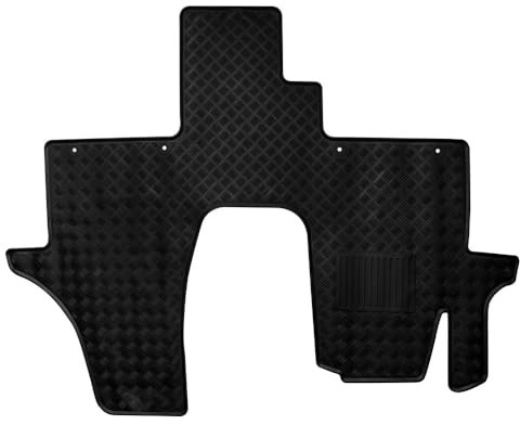 LIVING AIR Fußmatte aus Gummi kompatibel mit VW T5 & T6 (2-Sitzer) ab Baujahr 2015 - Passgenaue Gummi-Fußmatte