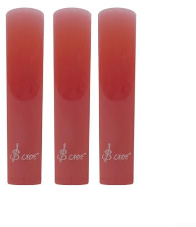 Set mit 3 Saxophon-Blättern, kompatibel mit Klarinetten und Sopran-, Alt- und Tenorsaxophonen (Alt-Rot)