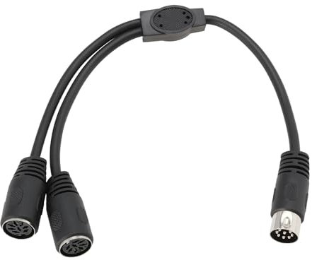 VGOL Cavo Di Collegamento Di Alimentazione DIN 8 Pin Maschio A 2 DIN 8 Pin Femmina Cavo Adattatore A Forma Di Y Da 30 Cm Per La Trasmissione Del Segnale Audio E Video