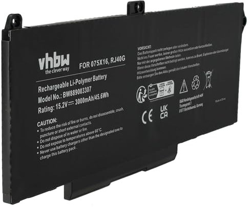 vhbw Batterie Compatible avec Dell Latitude 14 5420 FDTCY, 14 5420 CHKFM, 14 5420, 14 5420 XPC5H Ordinateur Portable (3000mAh, 15,2V, Li-ION)