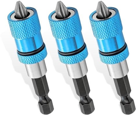 3 pezzi punte magnetiche per cartongesso, per avvitatori a batteria e trapani a mano, attacco esagonale da 1/4,a sgancio rapido, magnetico regolazione della profondità della vite