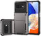 Draamvol for Google Pixel 9A, with Card Holder Slots Armor Shockproof Flip Wallet Case Hard PC Back Soft TPU Inner Bumper Cover for Google Pixel 9A, Grey