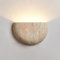 Aplique de pared de mármol moderno nórdico con pantalla semicircular de media luna, lámpara de pared para pasillo, lámpara de pared de piedra natural vintage, lámpara de pared para dormitorio, vestíbu