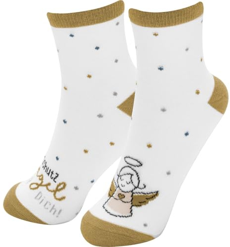 GRUSS & CO Zaubersocken Dein Schutzengel | Damensocken, Größe 36-40, mehrfarbig | Geschenk Geburtstag, Geschenk lustig, Glücksbringer | 74414