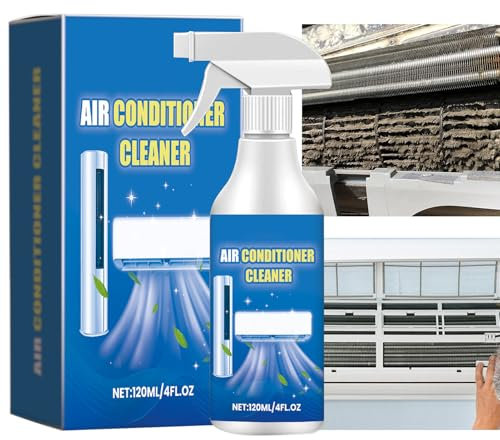 Spray Limpiador de Aire Acondicionado - Limpiador de Espuma para Bobinas, Limpieza de Bobinas, Botella de Líquido Espumoso | Solución de Limpieza de Aire Acondicionado Sin Lavado para Unidades, Spray