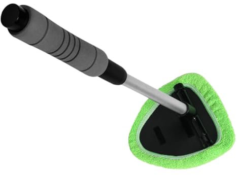 Beatifufu Car Window Cleaning Brush Car Window Wiper and Duster Extendable Handle and Windshield Cleaning Tool