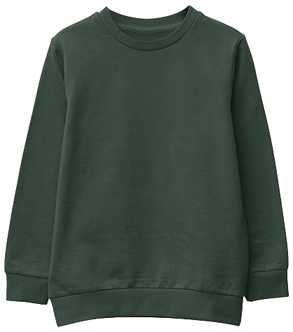 Unisex SweatShirt Boys Girls Fleece Jumper Classic Crew Neck Long Sleeve School Uniform Sweater