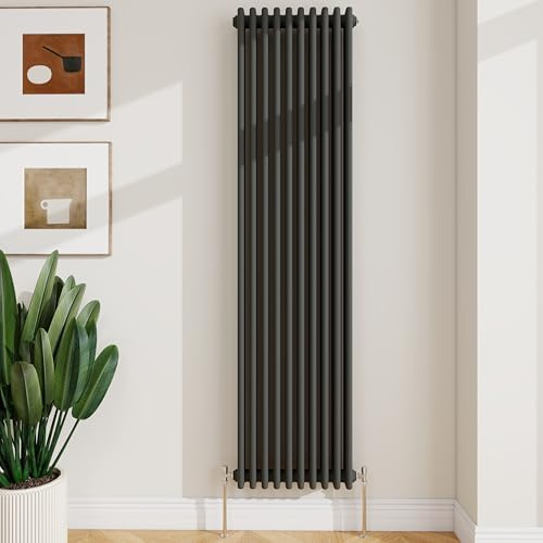 SLINE SANITARY 1800x470mm Cast Iron Style Traditional 3 Column Vertical Anthracite Central Heating Radiator