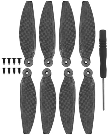 HOMSFOU Carbonfaser Drohnenpropeller Ersatzteile UAV Propeller für Kleiner 2 Quadrocopter Leichtes Propellerzubehör für Kleiner Drohne Spielzeug