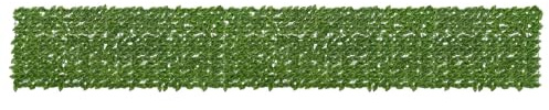vidaXL Balkonsichtschutz mit Blättern Grün und Gelb 500 x 75 cm, Künstliches Efeu für Sichtschutz, moderne Balkon-Deko, pflegeleicht, wetterfest, Gartenteilung, Outdoorschutz
