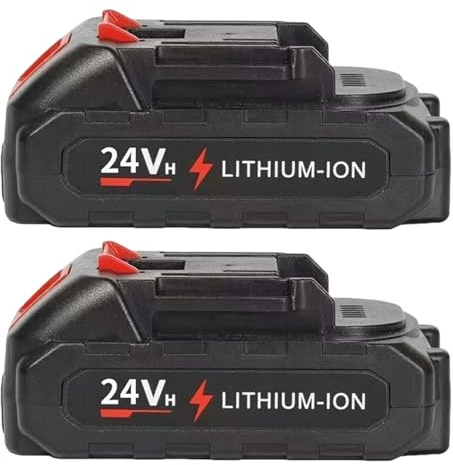 Batteria mini motosega 24 V Batteria al litio ricaricabile a lunga durata per mini motosega elettrica, 2 pezzi