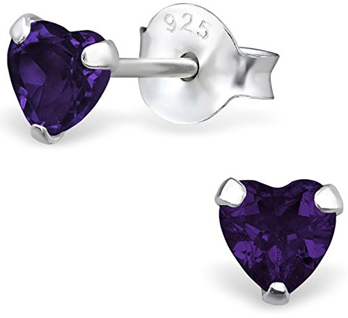 EYS JEWELRY Ohrstecker Damen Herz 925 Sterling Silber Damen-Ohrringe