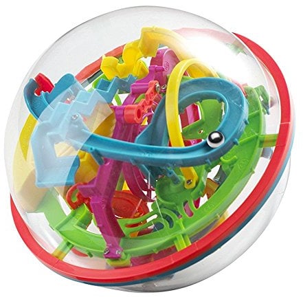 OFKPO Kinder 3D Labyrinth Ball,Bunt Gleichgewicht Puzzle Ball Puzzle Spielzeug für Kinder