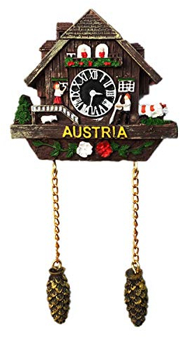 3D Cuckoo Clock Austria Fridge Magnet souvenir gift & collection,Home & Kitchen Decoration magnetic sticker, Austria Vienna Refrigerator Magnet