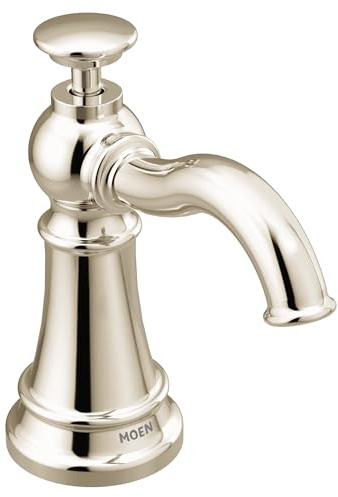 Moen S3945NL Soap Dispenser, Refill Above Sink, Polished Nickel