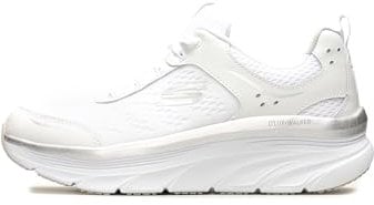 Skechers D'lux Walker Infinite Motion, Scarpe Da Ginnastica Donna, Bianca White Silver, 37 EU