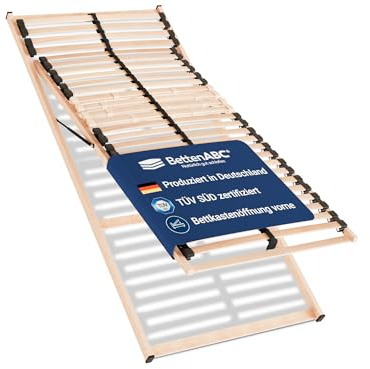 Betten-ABC - 7-Zonen-Lattenrost Madera mit Bettkastenfunktion - 90x220cm - Lieferung per Spedition - Öffnung nach Vorne - Schulter- und Beckenkomfortzone - hergestellt aus Schicht- & Buchenholz