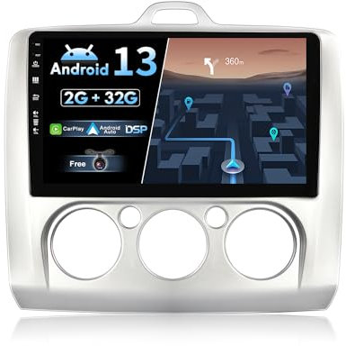 JOYX Android 12 IPS Car Stereo For FORD FOCUS (2006-2011) - Built-in Carplay + Android Auto - 2G+32G - Rear Camera + MIC FREE - 9 Inch 2 Din - Steering Wheel DAB Fast-boot WIFI Split-SCreen Bluetooth