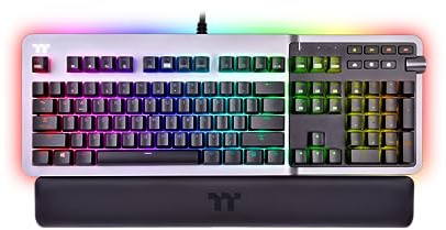 Thermaltake Clavier Gamer mécanique (Cherry MX Silver) Argent K5 RGB (Argent)
