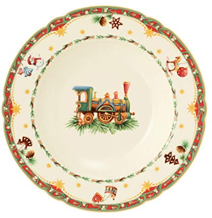 Suppenteller rund 23cm MARIELUISE ELFENBEIN WEIHNACHTSNOSTALGIE 65007 Seltmann**6 (6 Stück)