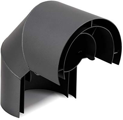 LANZZAS Pellet - Tubo per stufa con protezione dal calore, arco superiore, diametro DN 80 mm, colore: grigio ghisa