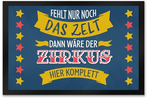 speecheese Fehlt nur noch das Zelt dann wäre der Zirkus Hier komplett Fußmatte mit Buntem Zirkusdesign
