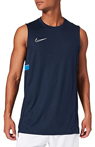 Nike DB4358 M NK DF ACD21 TOP SL Vest Mens Obsidian/White/Royal Blue/White M