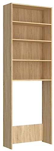vidaXL Washing Machine Cabinet Dryer Accessories Bathroom Washroom Laundry Room Furniture Washer Cupboard Storage Rack Cabinet Sonoma Oak