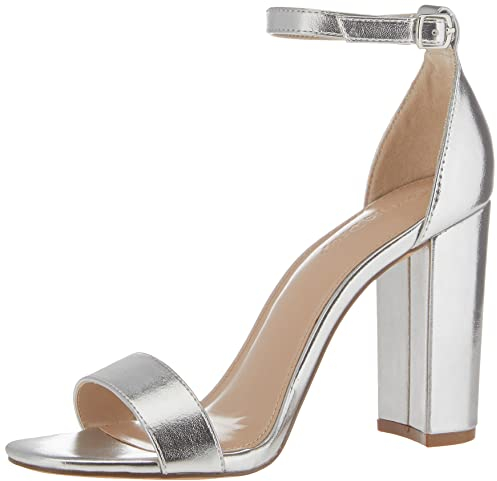 The Drop Rebecca Strappy - Sandali Con Tacco Alto da Donna, Argento, 36.5