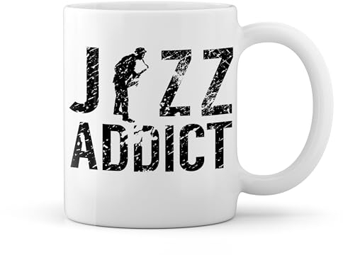 jazz addict saxophone Weiße Tasse Mug