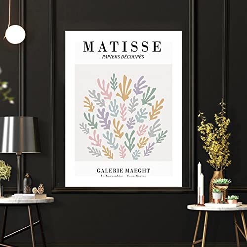 Henri Matisse Poster Bunte Linie Botanisches Poster Baum Grünes Blatt Poster Matisse Bild Vintage Abstrakte Pflanze Galerie Poster Minimalistische Wand Bilder Matisse Kunstdrucke 0610270