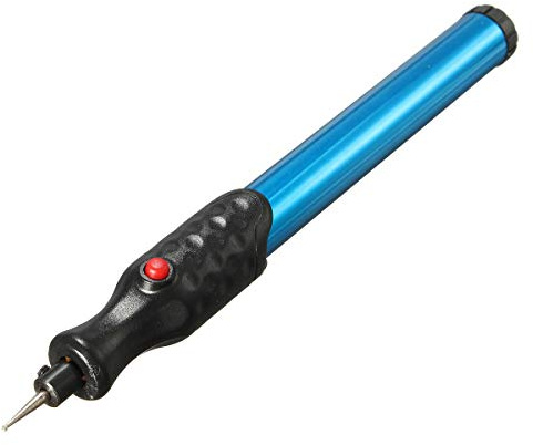 BOWONG Engraving Pen Engraver Machine Electric DIY Precision Pens Cordless Mini Carving Tools Replaceable Diamond Tip Bit for Jewelry Metal Glass Wood Ceramics Stone - Blue