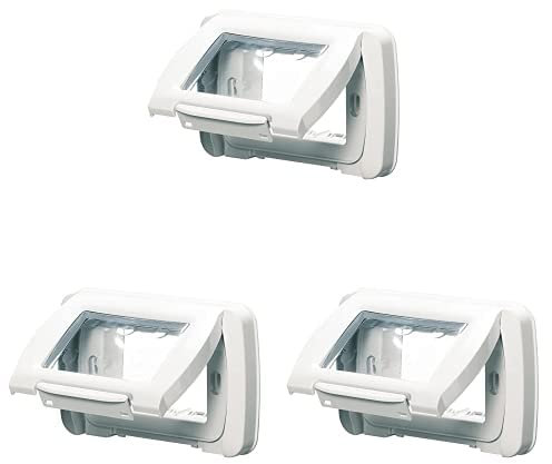 Gewiss 22451 Placca, Stagna Autoportante, Serie System, Bianco, Pacco da 3