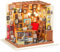 RoWood DIY Miniatur Haus Buchhandlung Puppenhaus mit Licht, DIY Mini Holz Haus Modell Set, Bastelset Geburtstag Geschenke für Erwachsene Frauen Mädchen