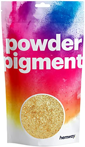 Hemway Epoxy Dye Powder Pigment Metallic Dark Gold Powder 100g | Mica Pigment for Resin, Epoxy, Polyurethane Paint, Jewellery & Resin Floors, Colour Enhancement