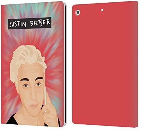 Head Case Designs Licenciado Oficialmente Justin Bieber Tinte de Corbata Justmojis Carcasa de Cuero Tipo Libro Compatible con Apple iPad 10.2 2019/2020/2021