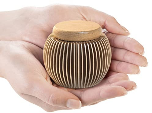iwoohome Kleine Urne für menschliche Asche,Mini handgearbeitete Urne,schöne kleine Andenken