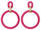 SIXDUTON Orecchini Tondi in Acrilico, Vintage e Piuttosto Esagerati Orecchini Eleganti Colorati, Adatti per Donne e Ragazze in Estate (Rosa di Rosso)