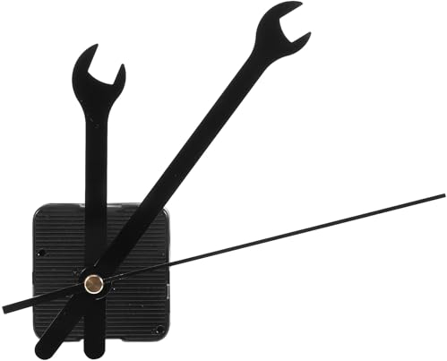 Housoutil Quarz Uhrwerk Mit Schlüsselförmigem Zeiger, 1satz DIY Schwarz Uhrwerk Für Wanduhr, Für Uhren Mit 35 cm Durchmesser, Batteriebetriebenes