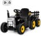 COSTWAY Ride Age 3+ on Tractor and Trailer, 12V Battery Powered Electric Kids Toy Car with Remote Control, LED Lights, USB & Bluetooth Music, Four Wheels Ride on Toys for Children Ages 3+ (Black)